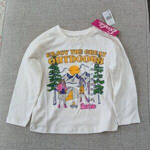 Toddler Girls 3T Barbie Great Outdoors Long Sleeve Shirt NWT